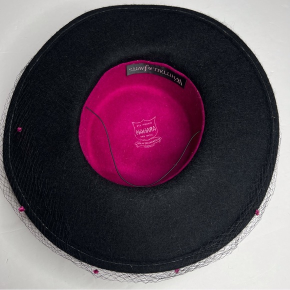 Vintage Whittall & Javits Mohair Wool Hat Barbie Princess Diana Kentucky Derby - Picture 6 of 10